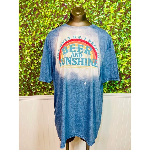 Brand New Custom Tee XL The Only BS I Need Is Beer And Sunshine XL - Picture 1 of 1